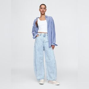 Gap High Rise Horseshoe Jeans Light Wash